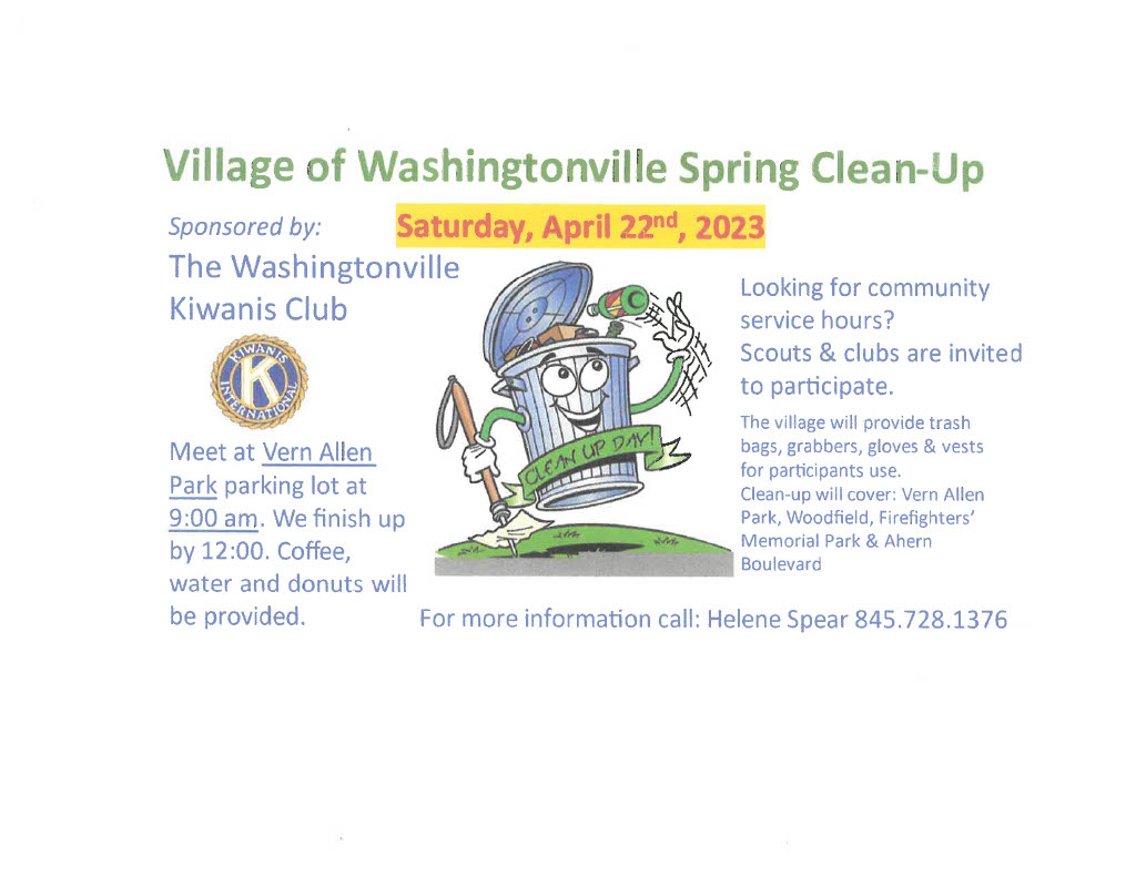 Washingtonville Kiwanis Club - Spring Clean-Up